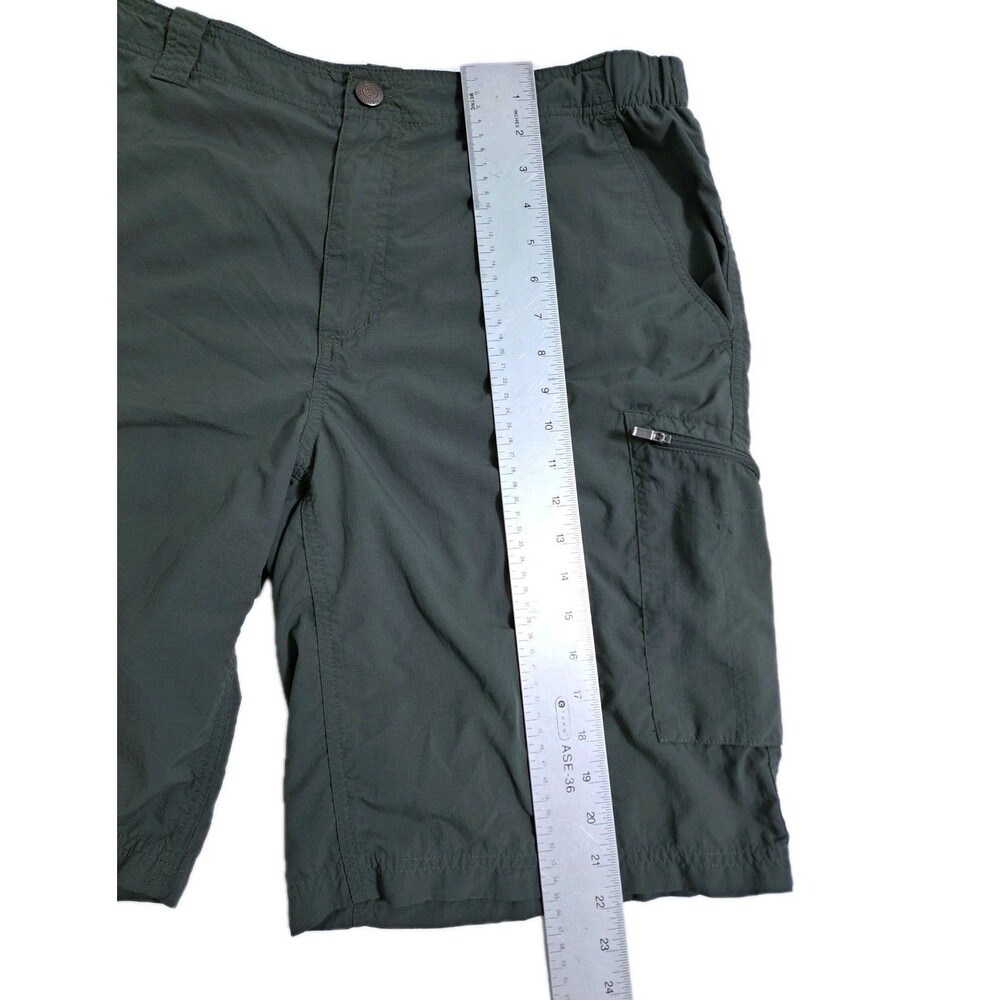 Columbia Cargo Shorts Men's 38 Silver Ridge Hiking Trail Green Nylon Fishing - Picture 8 of 9